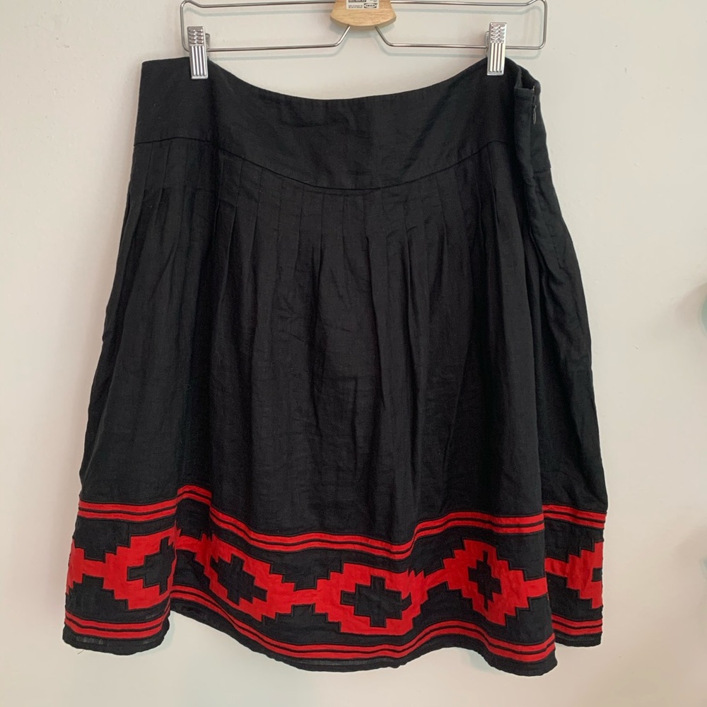 Ralph Lauren Black Linen Skirt - Size 16